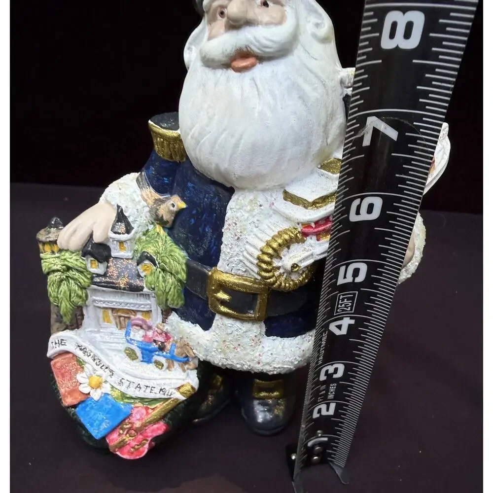 Mississippi State Santa Claus Painted Ceramic Handmade